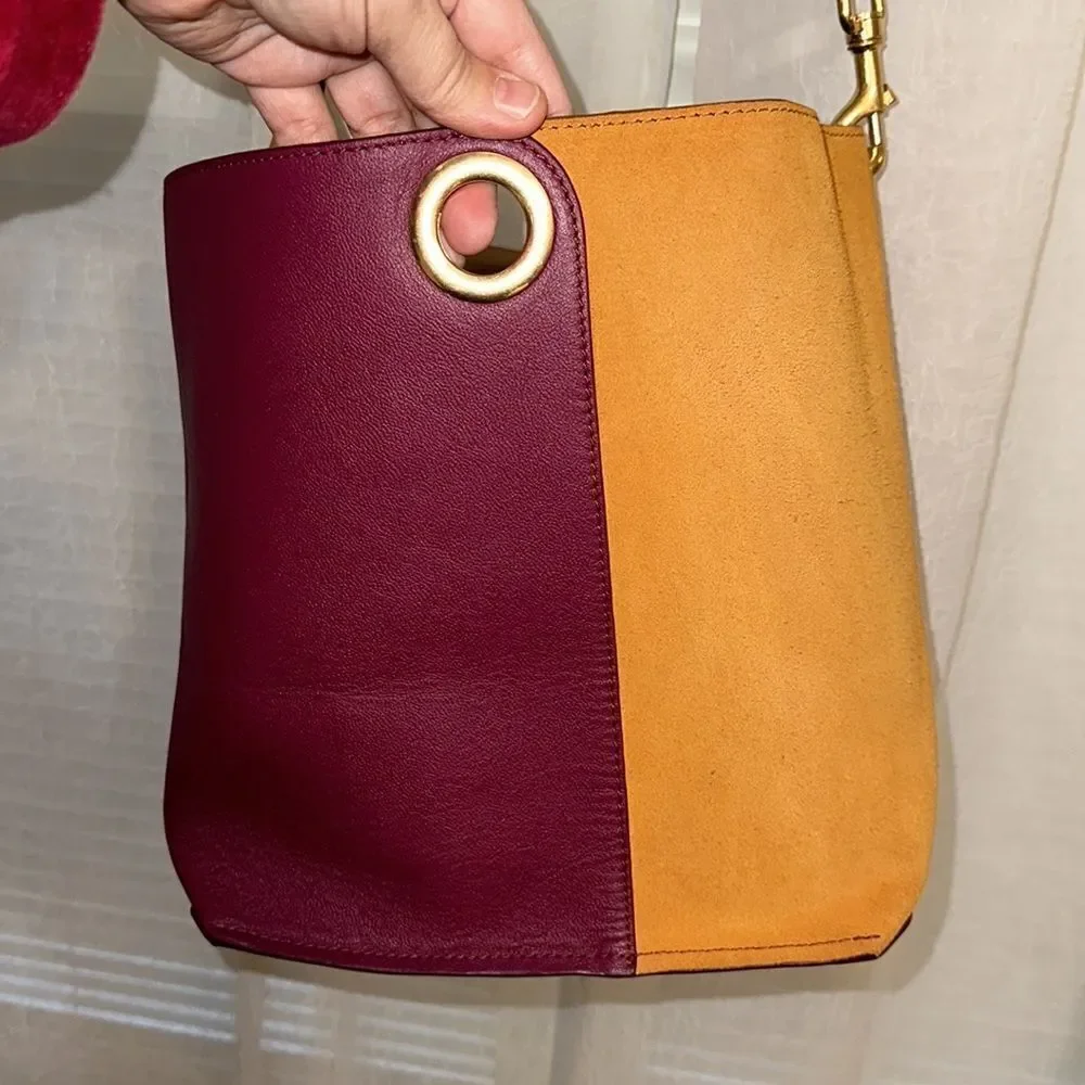 See by Chloe Gaia Colorblocked Suede Leather Oversized Hobo Bag in Sienna - Picture 7 of 16